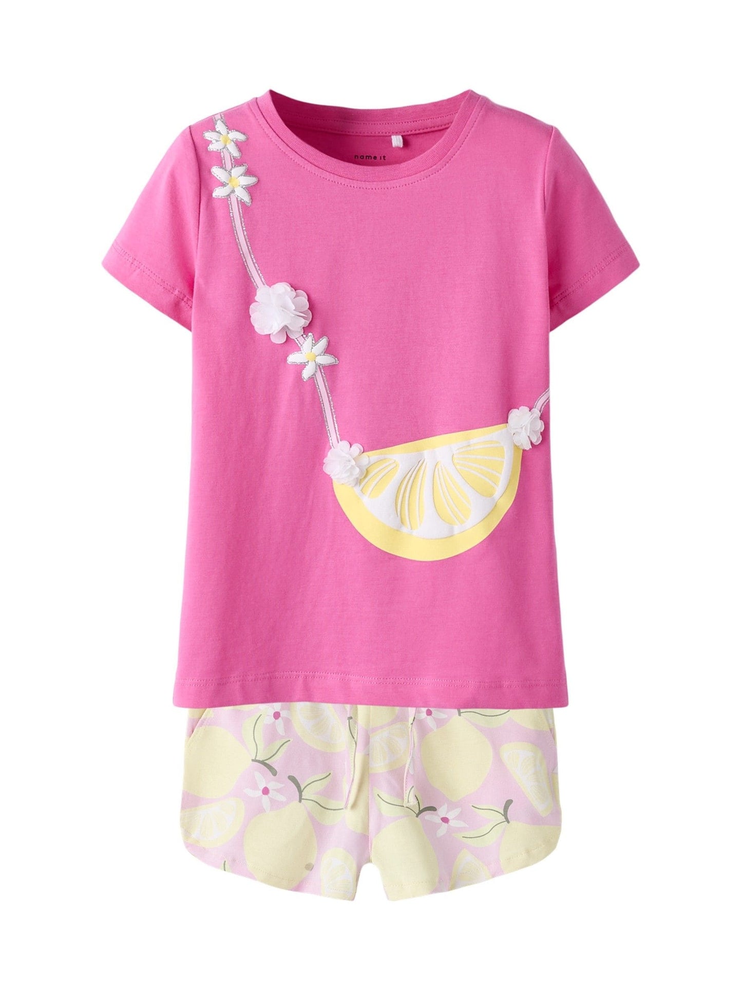 Name It Pink Lemon T-Shirt and Shorts Set image 3