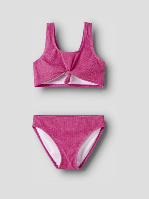 Dsiney Kidz - Name It Pink Glitter Front Tie Top Bikini image 1