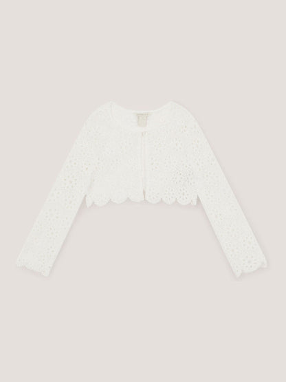 Monsoon Cream Carmela Crochet Long Sleeve Cardigan image 2