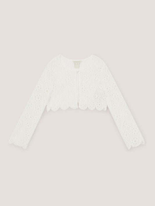 Monsoon Cream Carmela Crochet Long Sleeve Cardigan image 2