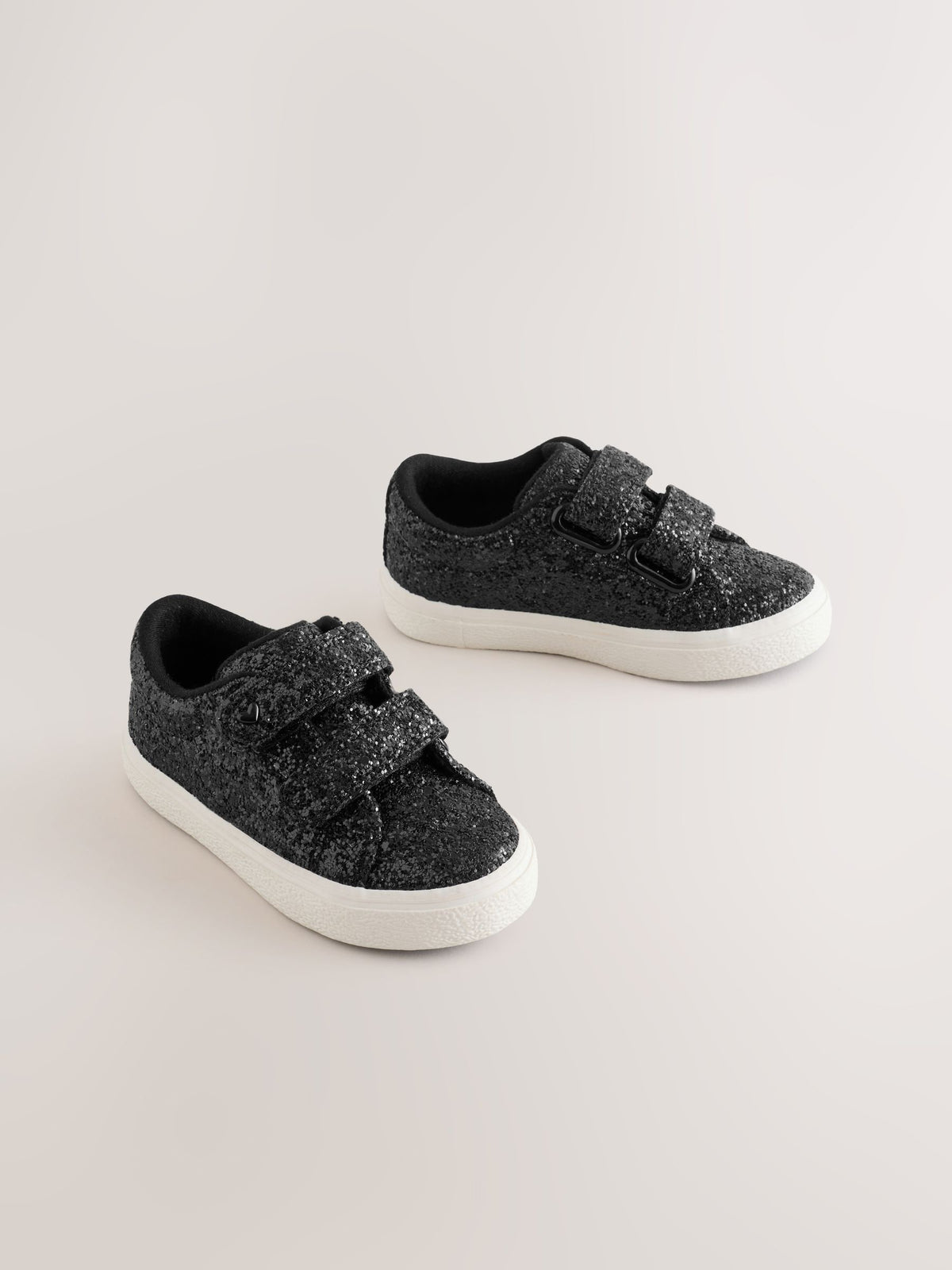 Dsiney Kidz - Black Glitter Standard Fit (F) Chunky Trainers With Touch Fastening image 1