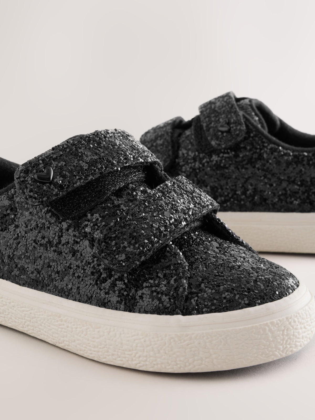 Dsiney Kidz - Black Glitter Standard Fit (F) Chunky Trainers With Touch Fastening image 5