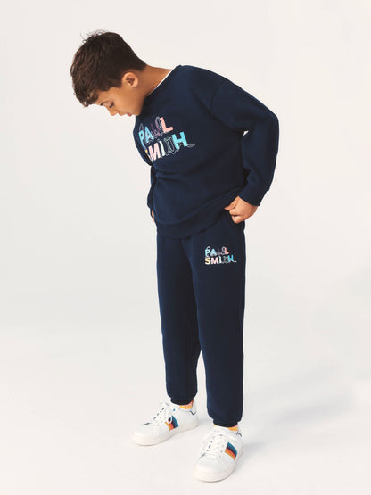 Dsiney Kidz - Paul Smith Junior Navy Graphic Sweatshirt and Joggers Set image 1
