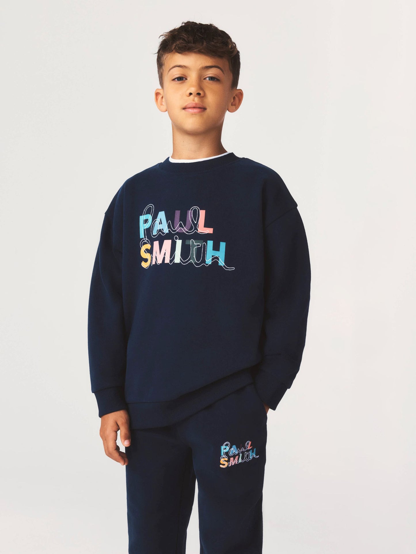 Dsiney Kidz - Paul Smith Junior Navy Graphic Sweatshirt and Joggers Set image 3