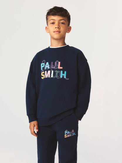 Dsiney Kidz - Paul Smith Junior Navy Graphic Sweatshirt and Joggers Set image 3