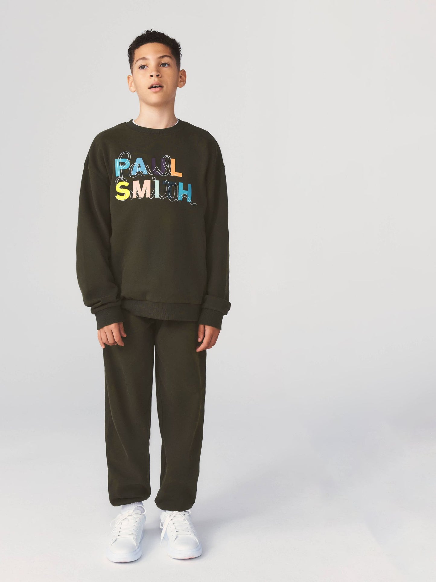 Dsiney Kidz - Paul Smith Junior Khaki Green Graphic Sweatshirt and Joggers Set image 1