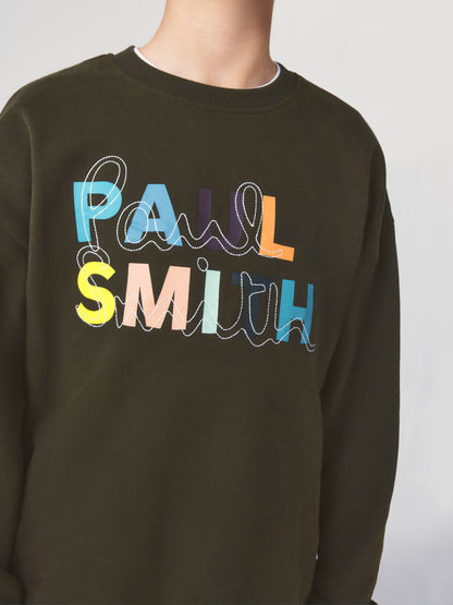 Dsiney Kidz - Paul Smith Junior Khaki Green Graphic Sweatshirt and Joggers Set image 3