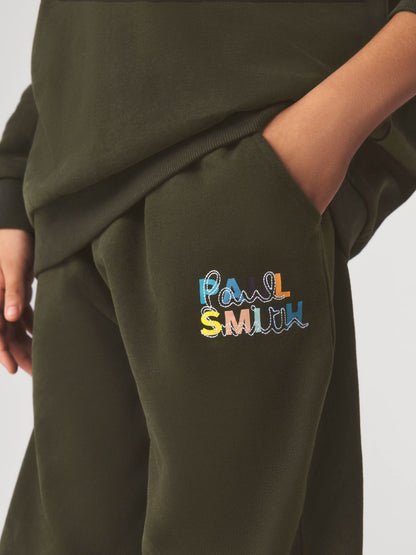 Dsiney Kidz - Paul Smith Junior Khaki Green Graphic Sweatshirt and Joggers Set image 7