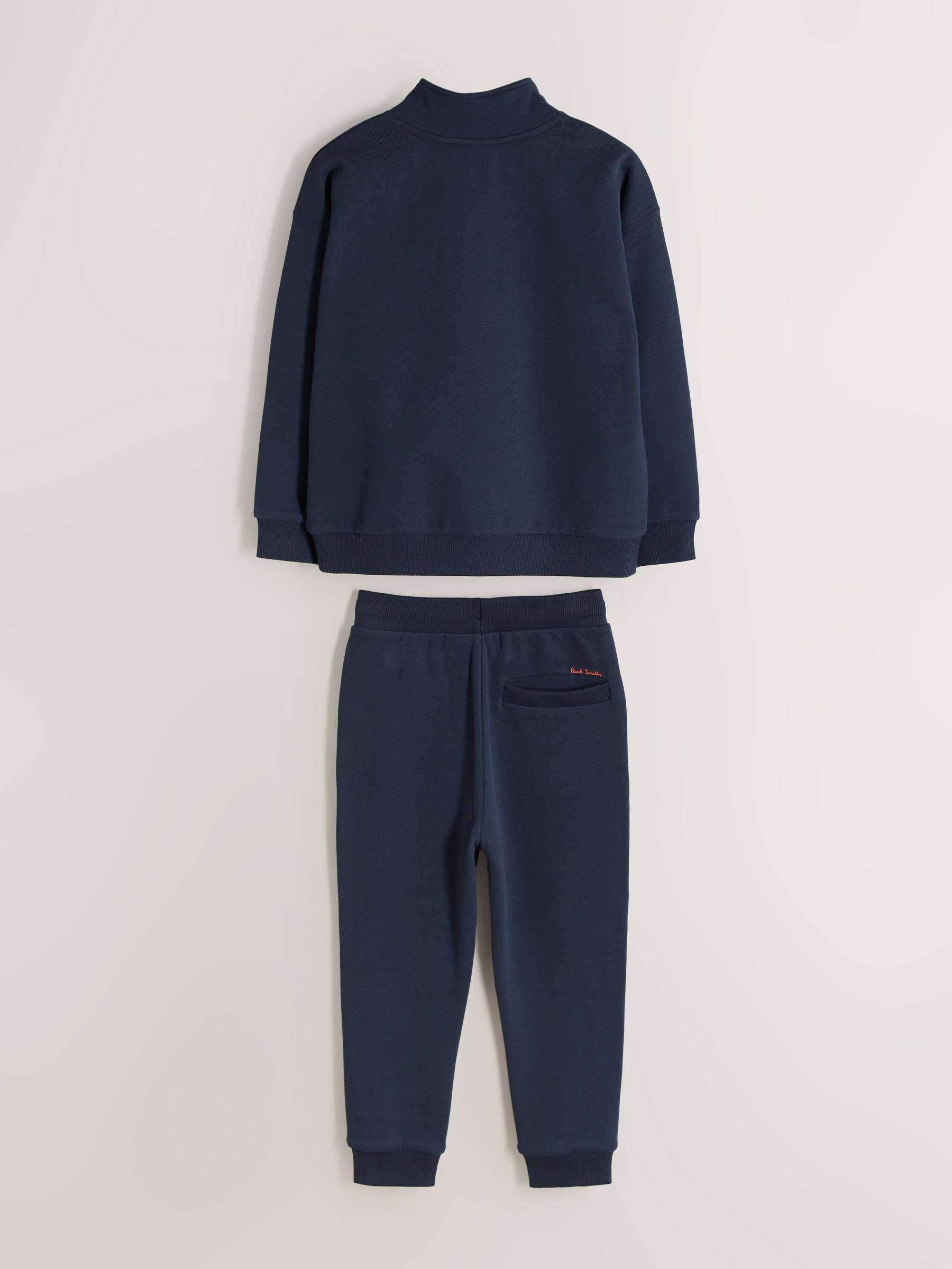 Dsiney Kidz - Paul Smith Junior Navy Funnel Neck Zip Through Sweatshirt and Joggers Set image 2