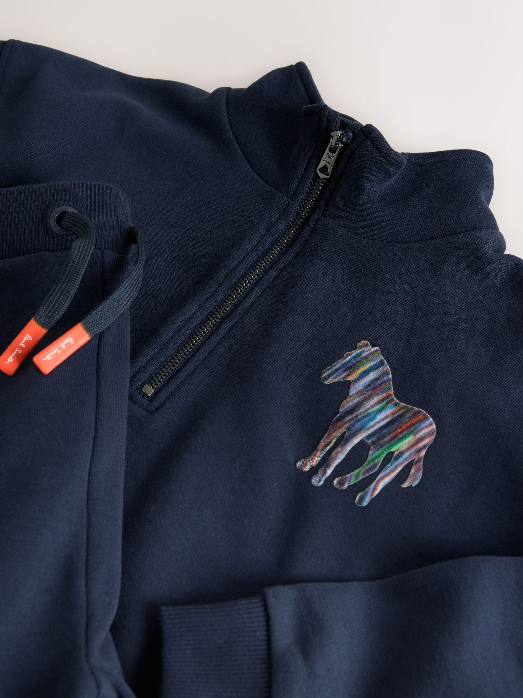 Dsiney Kidz - Paul Smith Junior Navy Funnel Neck Zip Through Sweatshirt and Joggers Set image 4