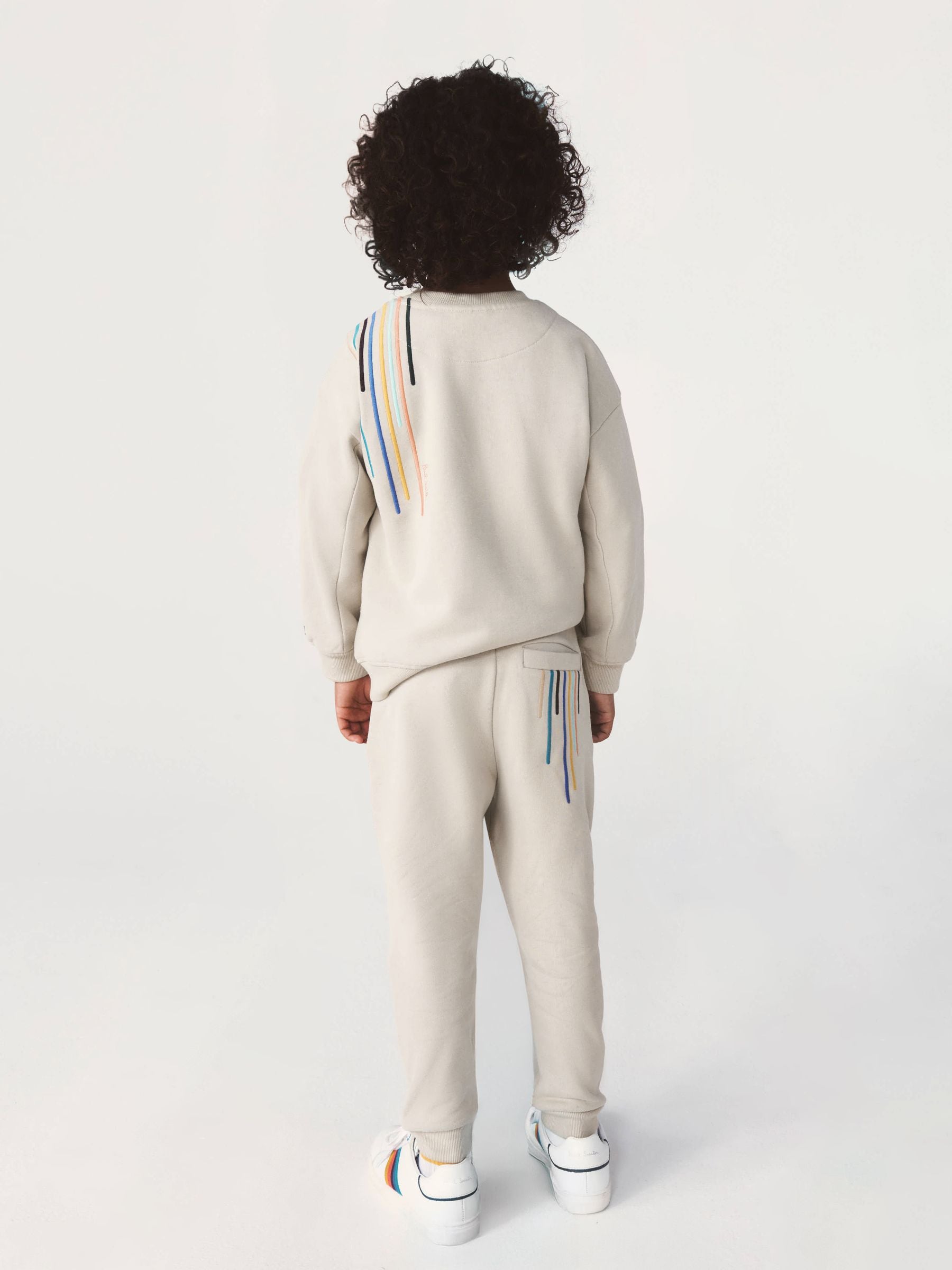 Dsiney Kidz - Paul Smith Junior Stone Embroidered Stripe Sweatshirt And Joggers Set image 2