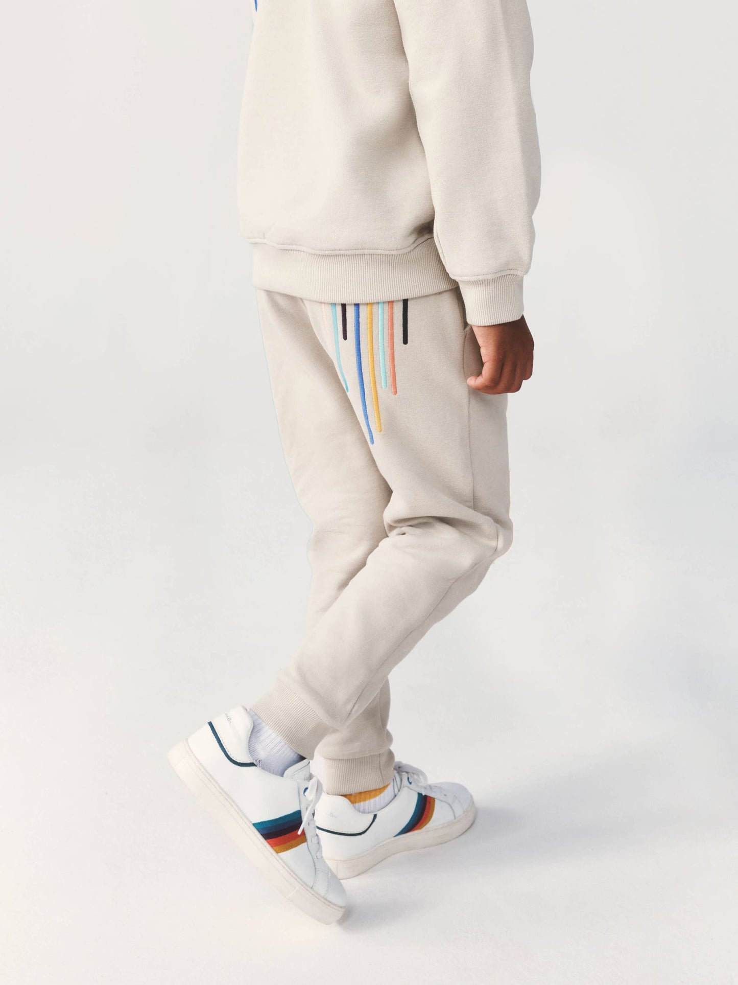 Dsiney Kidz - Paul Smith Junior Stone Embroidered Stripe Sweatshirt And Joggers Set image 4