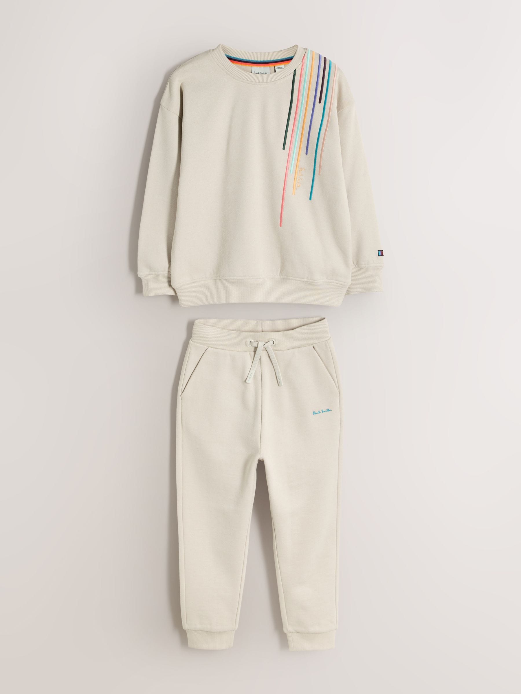 Dsiney Kidz - Paul Smith Junior Stone Embroidered Stripe Sweatshirt And Joggers Set image 8