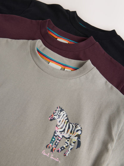 Dsiney Kidz - Paul Smith Junior Black/Grey/Burgundy Graphic T-Shirts 3 Pack image 7