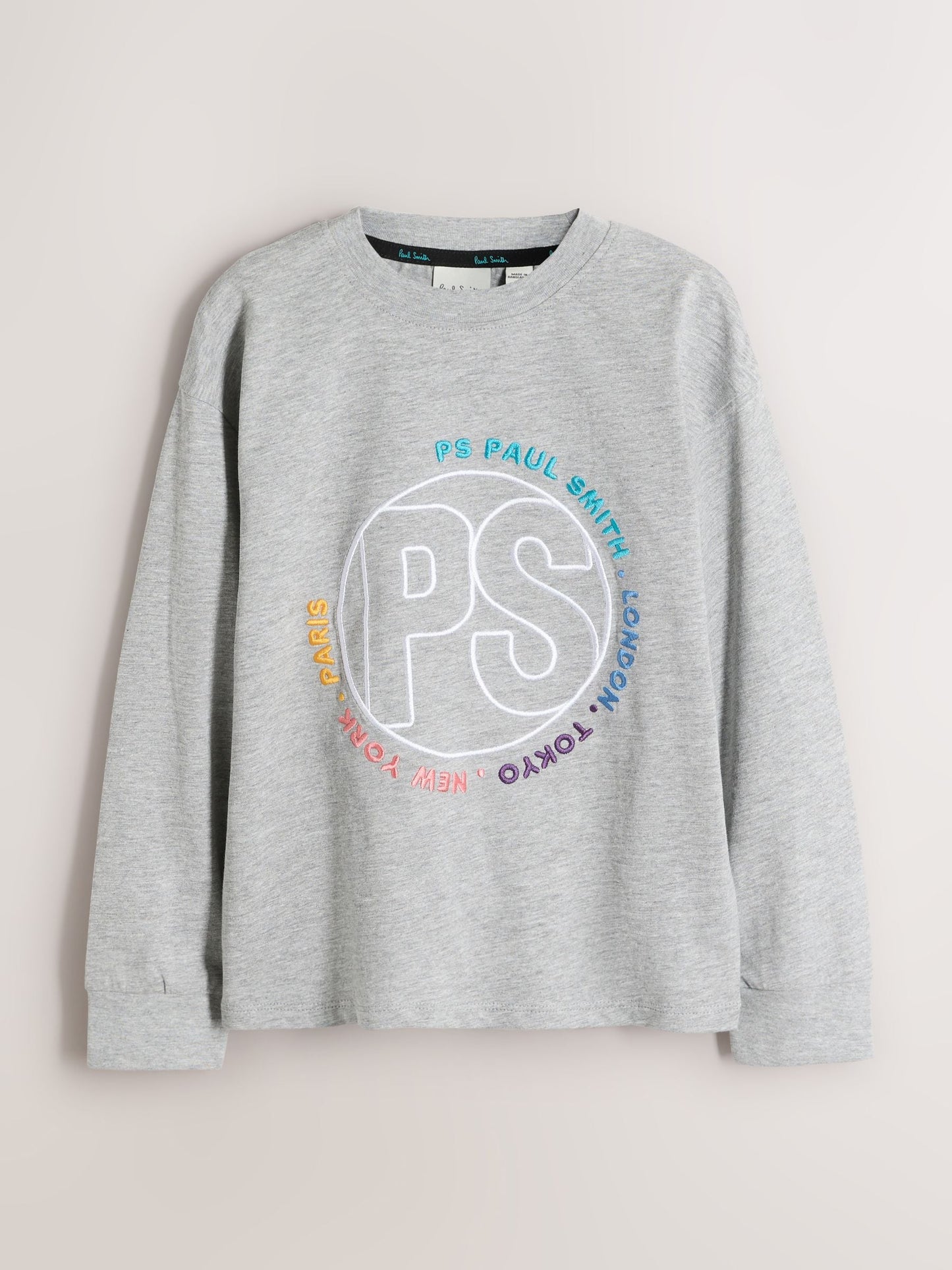 Dsiney Kidz - Paul Smith Junior Blue/Grey Long Sleeve Graphic T-Shirts 3 Pack image 5