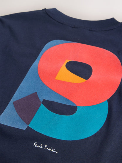Dsiney Kidz - Paul Smith Junior Blue/Grey Long Sleeve Graphic T-Shirts 3 Pack image 8