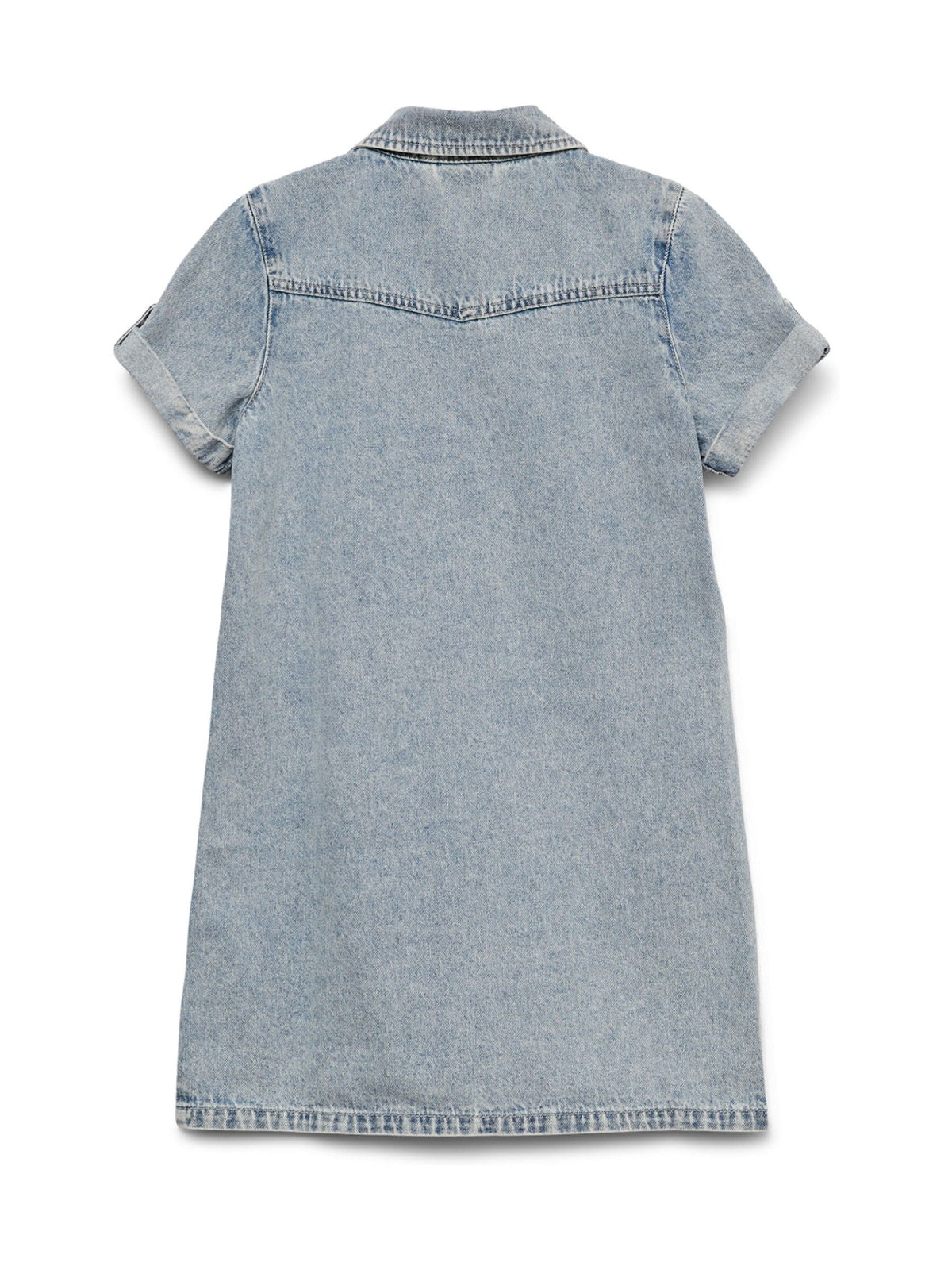 Dsiney Kidz - VERO MODA Blue Girl Short Sleeve Button Down Denim Dress image 6