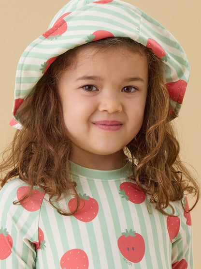MORI Green Strawberry Floppy Sun Safe Swim Hat image 2