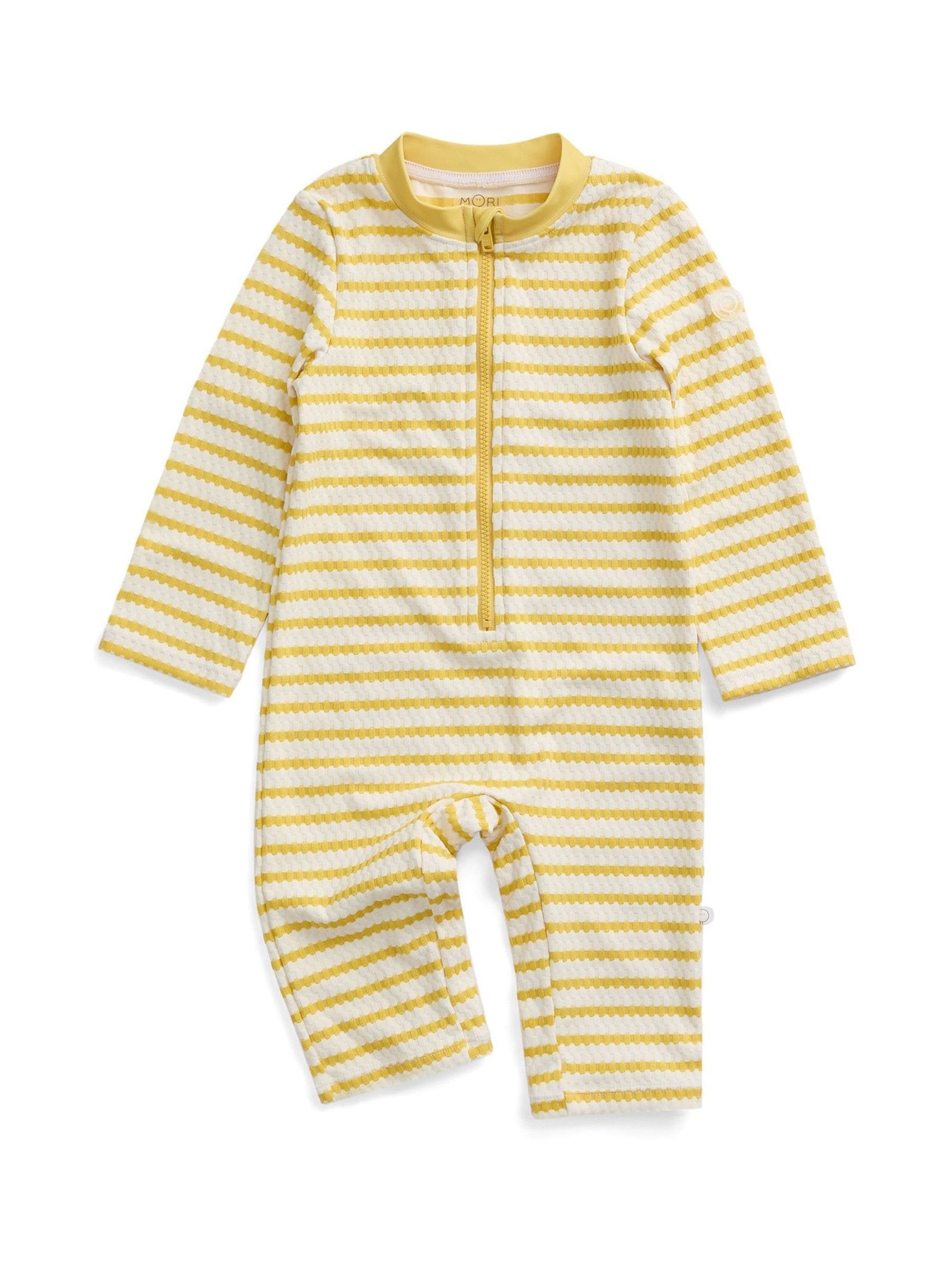 MORI Yellow Stripe Long Sleeve Sun Safe Swimsuit image 3