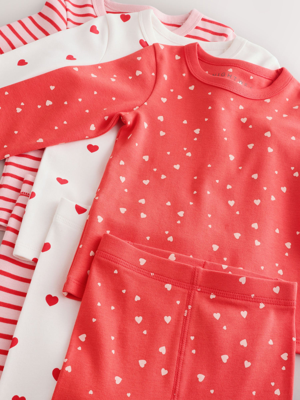 Red/Ecru Snuggle Pyjamas 3 Pack (9mths-12yrs) - image 11