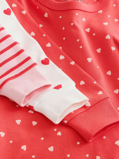 Red/Ecru Snuggle Pyjamas 3 Pack (9mths-12yrs) - image 12
