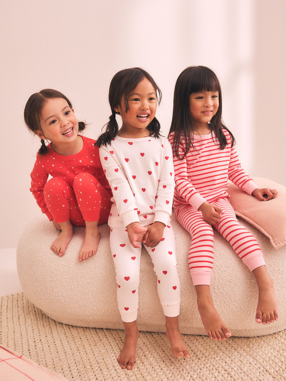 Red/Ecru Snuggle Pyjamas 3 Pack (9mths-12yrs) - image 2