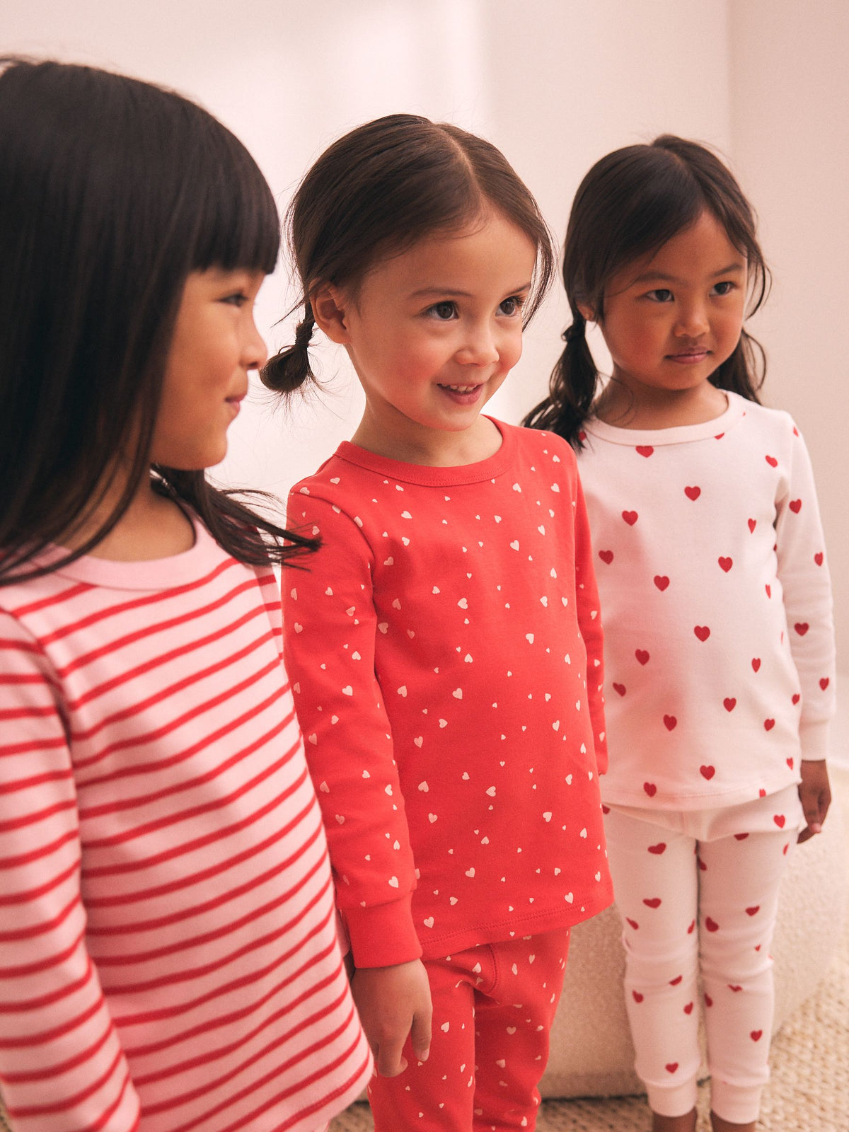 Red/Ecru Snuggle Pyjamas 3 Pack (9mths-12yrs) - image 3