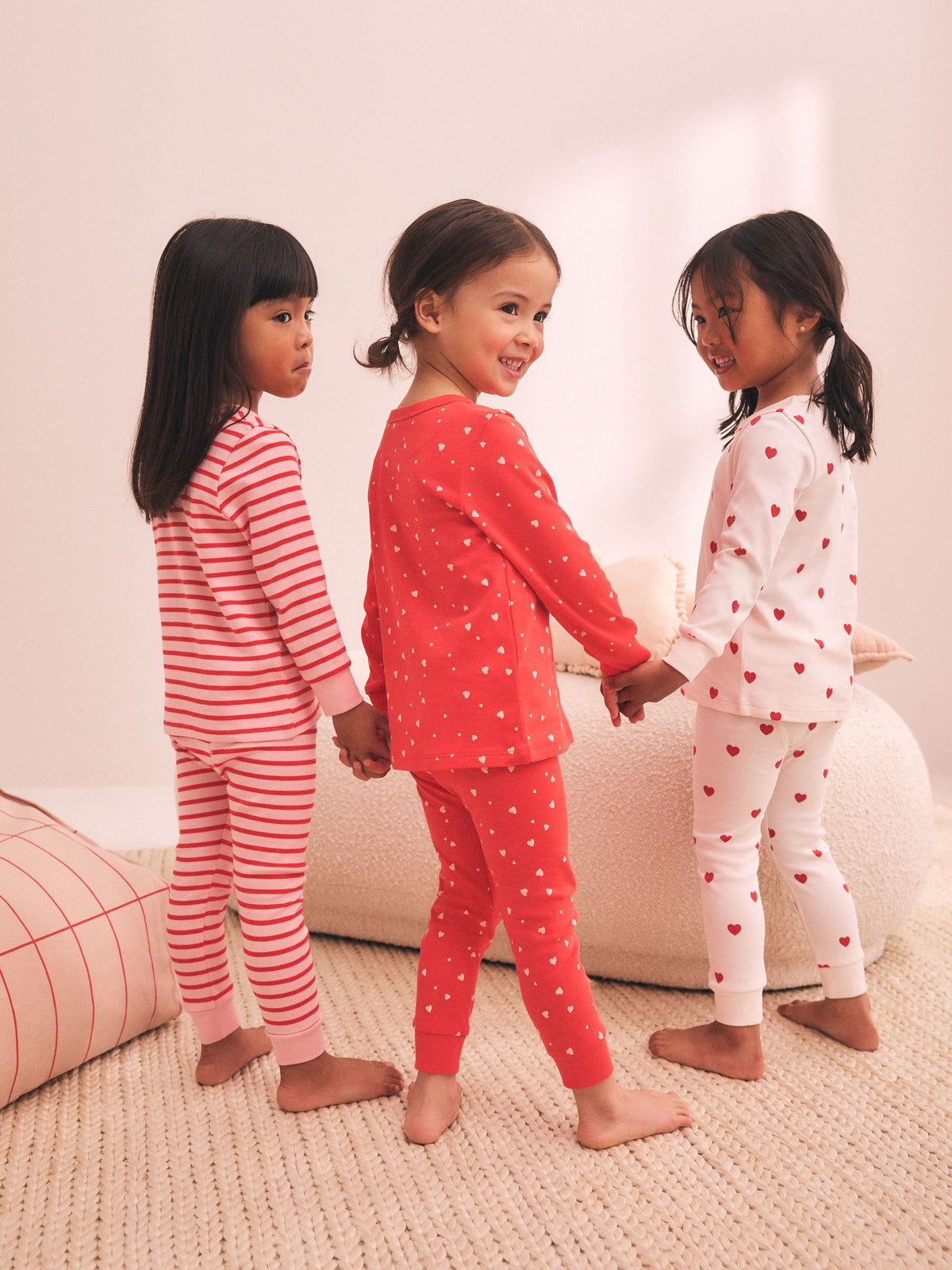 Red/Ecru Snuggle Pyjamas 3 Pack (9mths-12yrs) - image 4