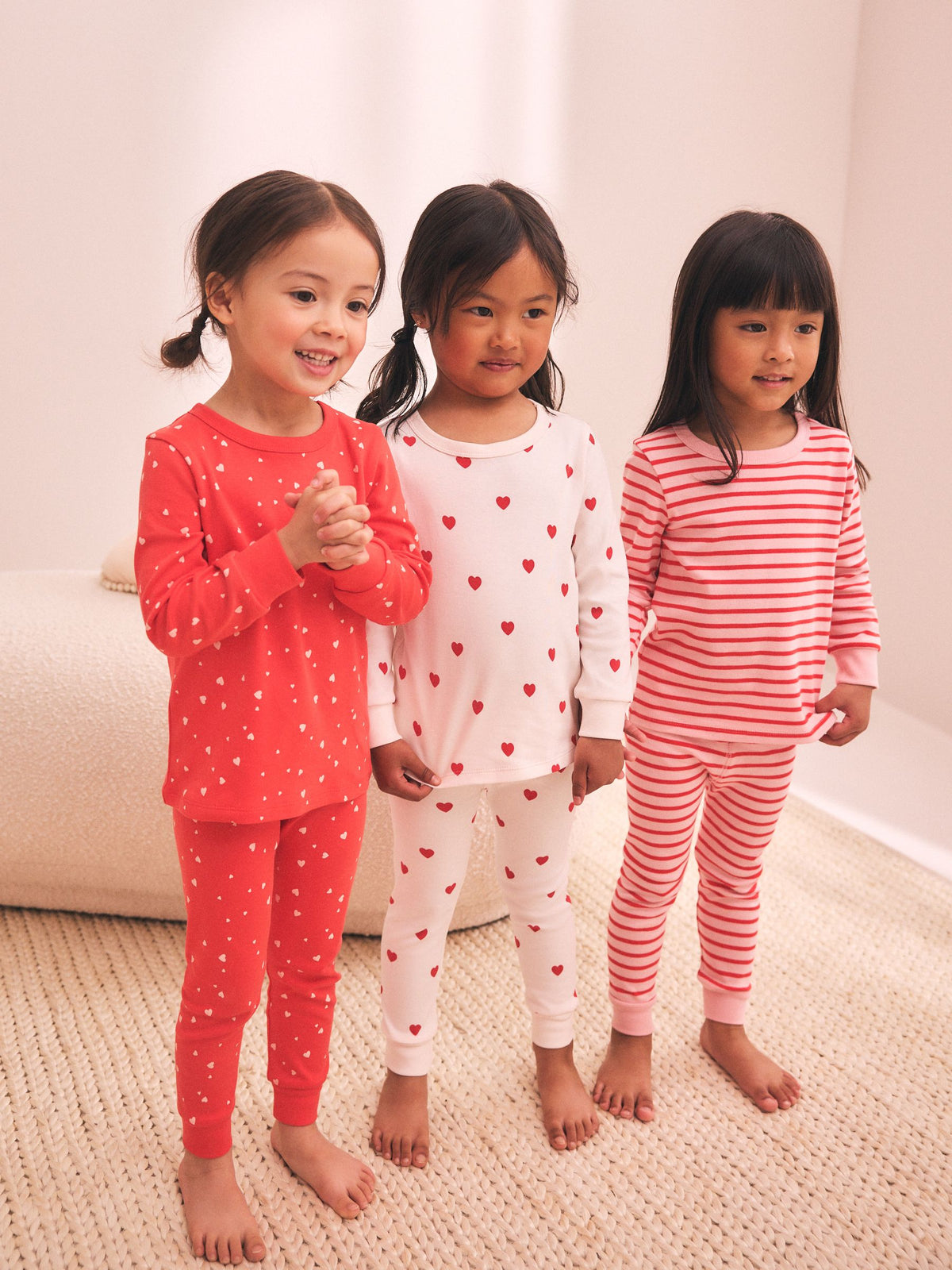 Red/Ecru Snuggle Pyjamas 3 Pack (9mths-12yrs) - image 5