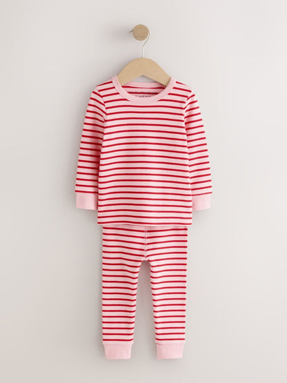 Red/Ecru Snuggle Pyjamas 3 Pack (9mths-12yrs) - image 7