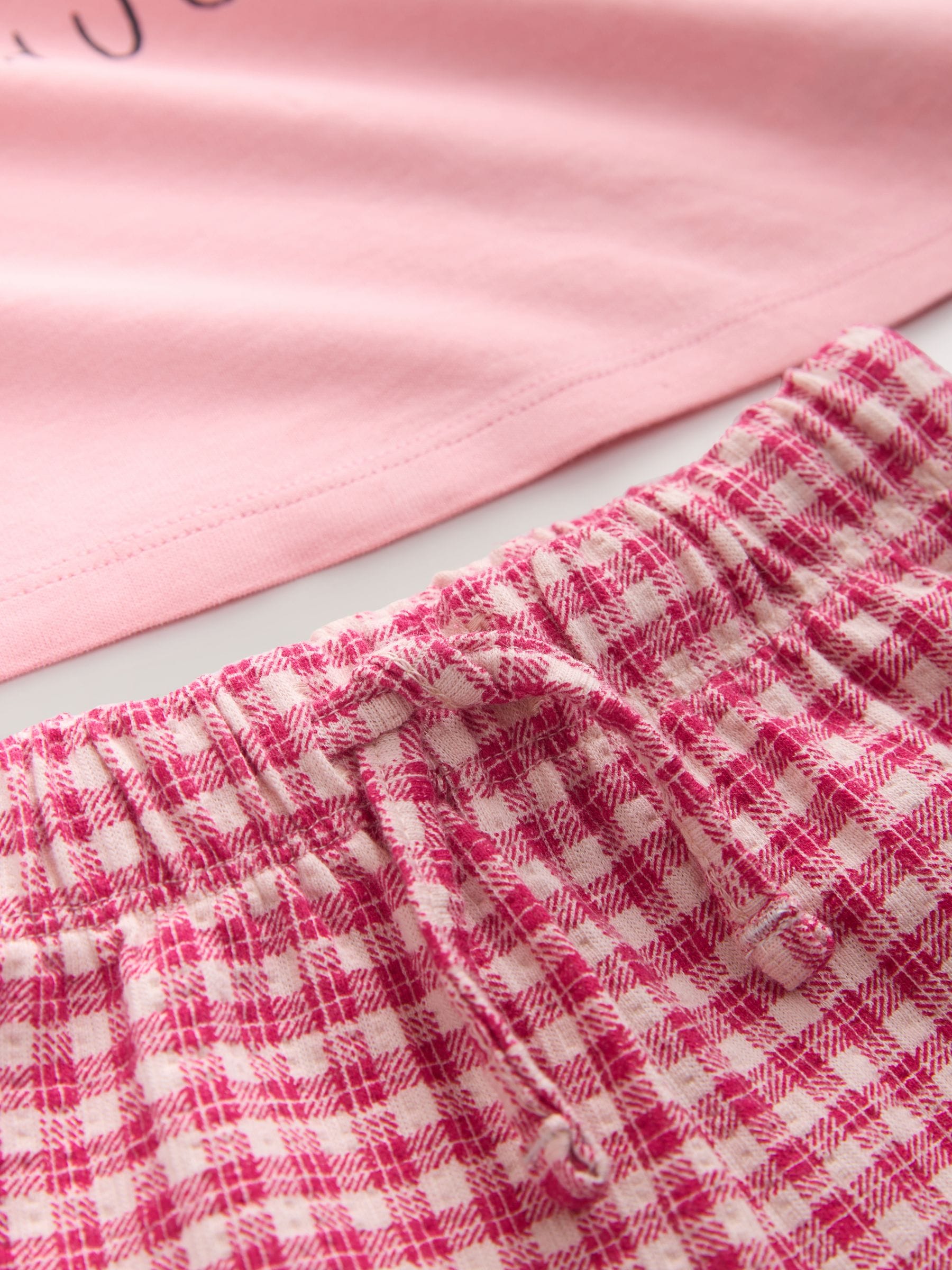 Pink Heart Gingham Top & Joggers Set (3mths-7yrs) image 5