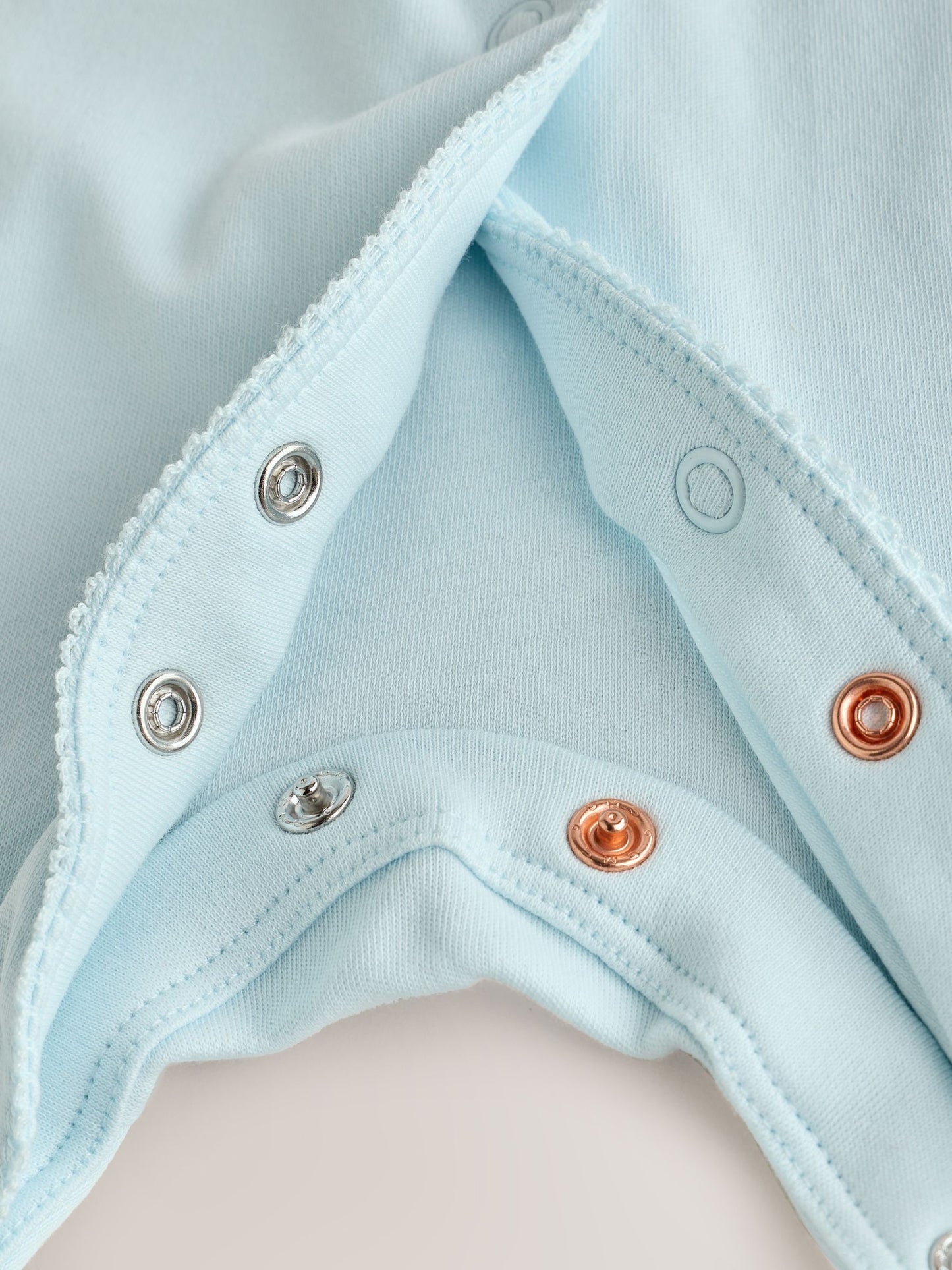 Dsiney Kidz - Pale Blue Collar Baby Sleepsuits 3 Pack (0-2yrs) image 8