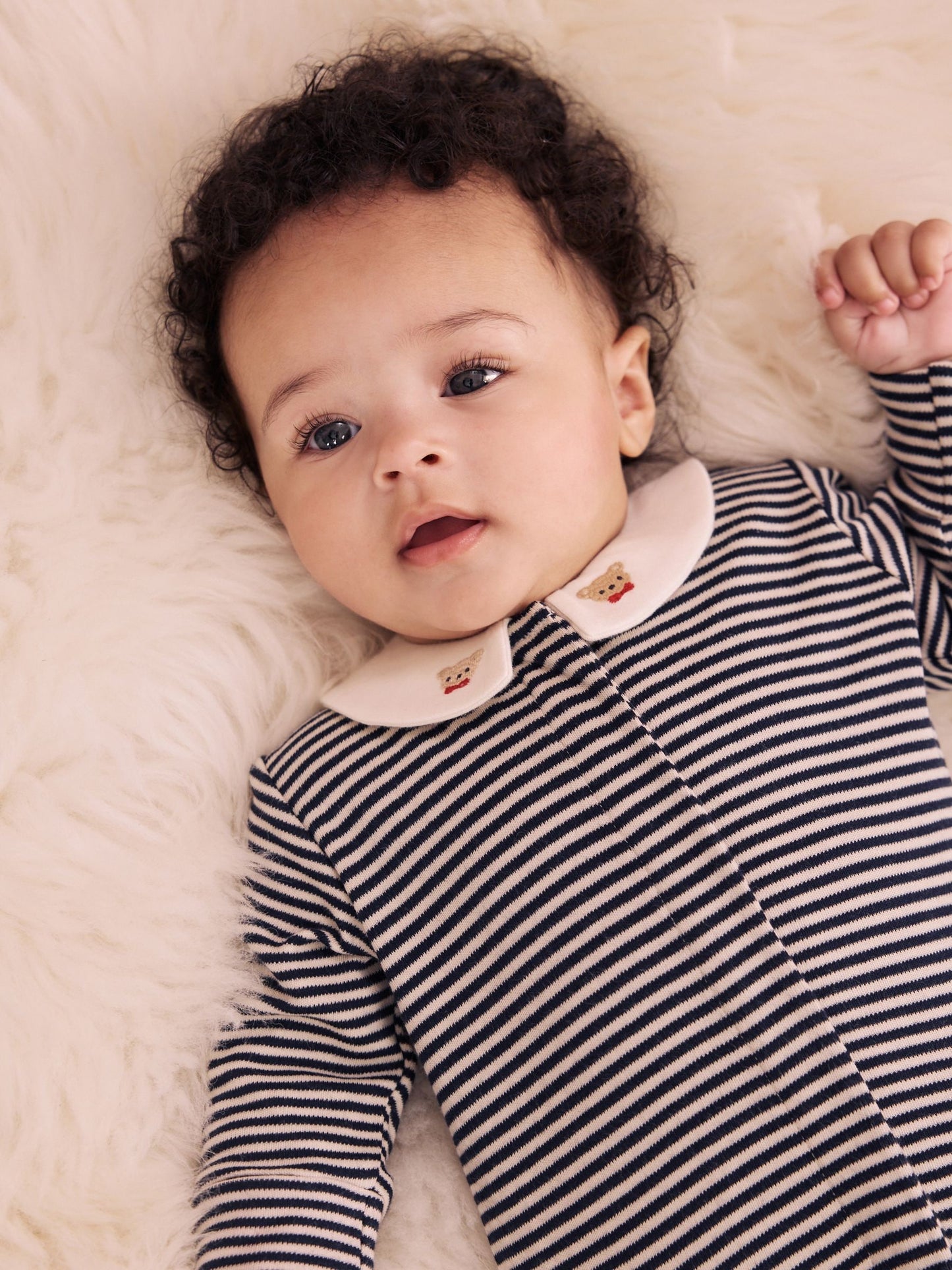 Dsiney Kidz - Cream/Red Collared Sleepsuits 3 Pack (0mths-2yrs) image 3