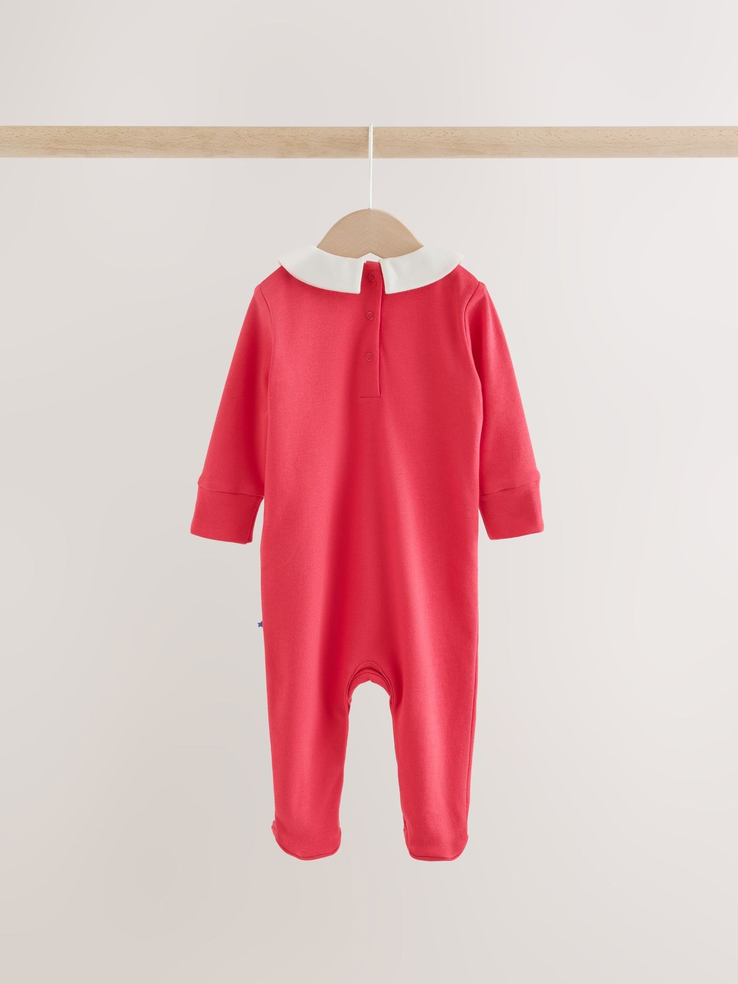 Dsiney Kidz - Cream/Red Collared Sleepsuits 3 Pack (0mths-2yrs) image 8