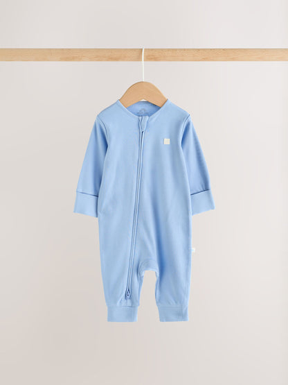 Pale Blue Cloud Two Way Zip Sleepsuits 4 Pack (0mths-3yrs) - image 10