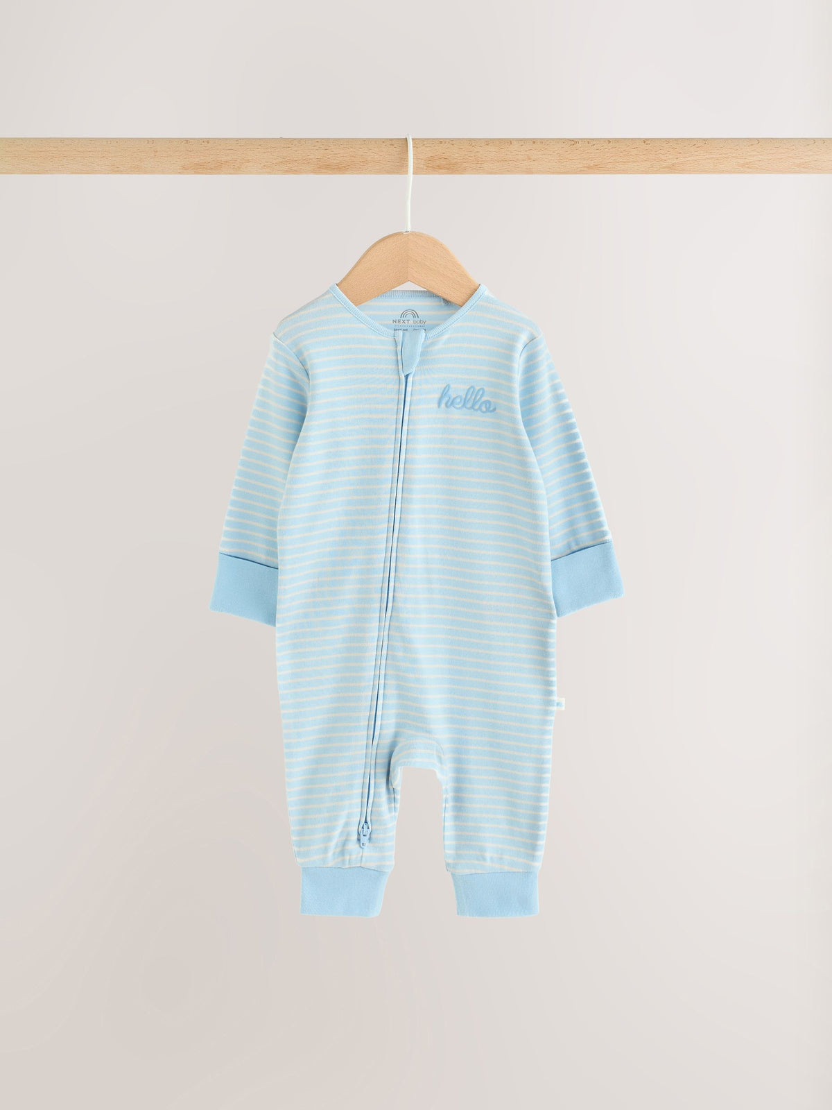 Pale Blue Cloud Two Way Zip Sleepsuits 4 Pack (0mths-3yrs) - image 7