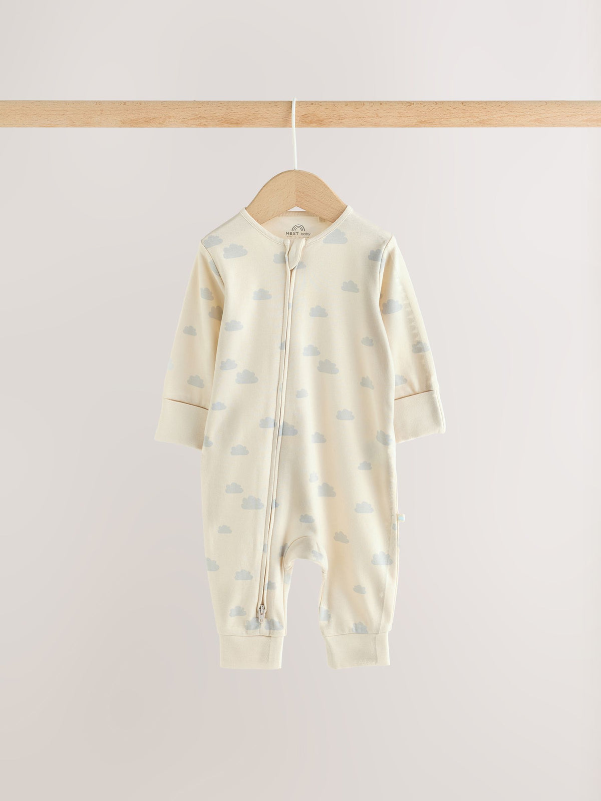 Pale Blue Cloud Two Way Zip Sleepsuits 4 Pack (0mths-3yrs) - image 9