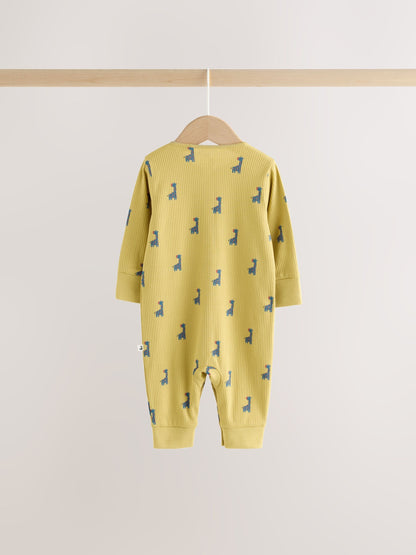 Multi Mini Animals Two Way Zip Sleepsuits 4 Pack (0mths-3yrs) - image 10