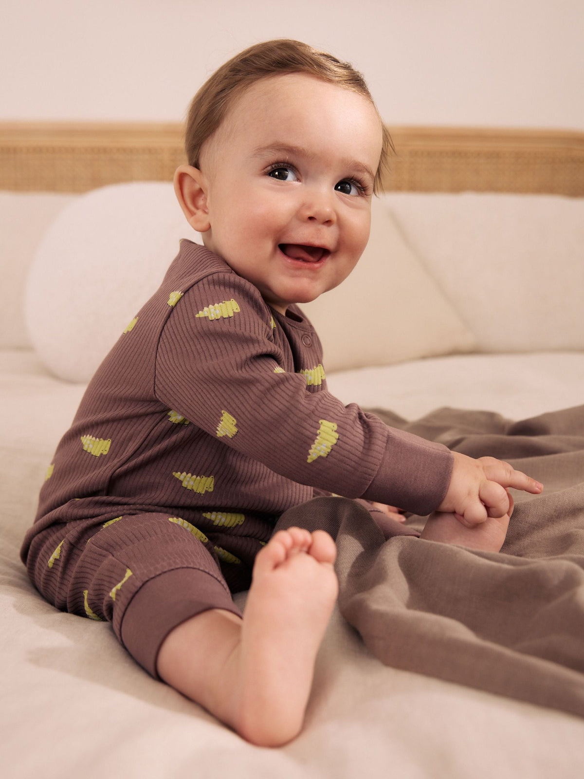 Multi Mini Animals Two Way Zip Sleepsuits 4 Pack (0mths-3yrs) - image 2