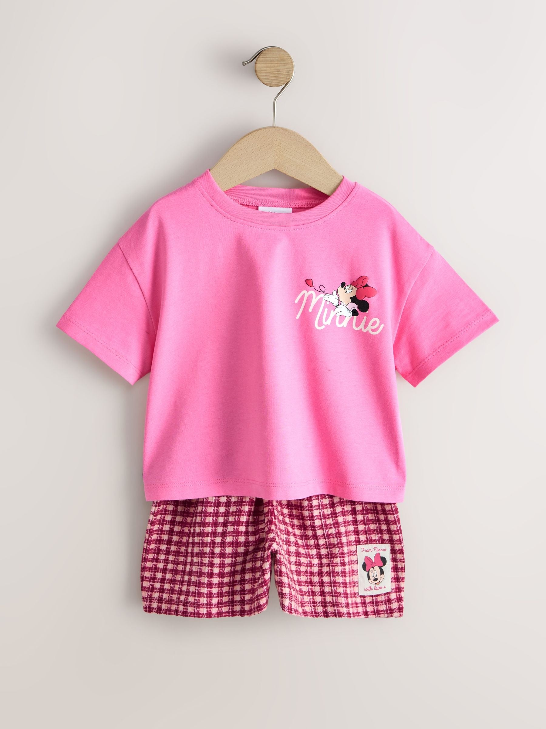 Pink Minnie Mouse T-Shirt and Shorts Set (3mths-7yrs) image 1