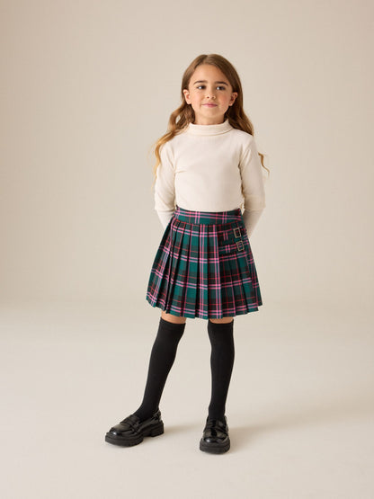 Cream Long Sleeve Roll Neck Rib Top (3-16yrs) - image 2