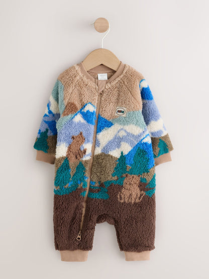 Brown Bear Borg Two Way Zip Sleepsuit - image 5