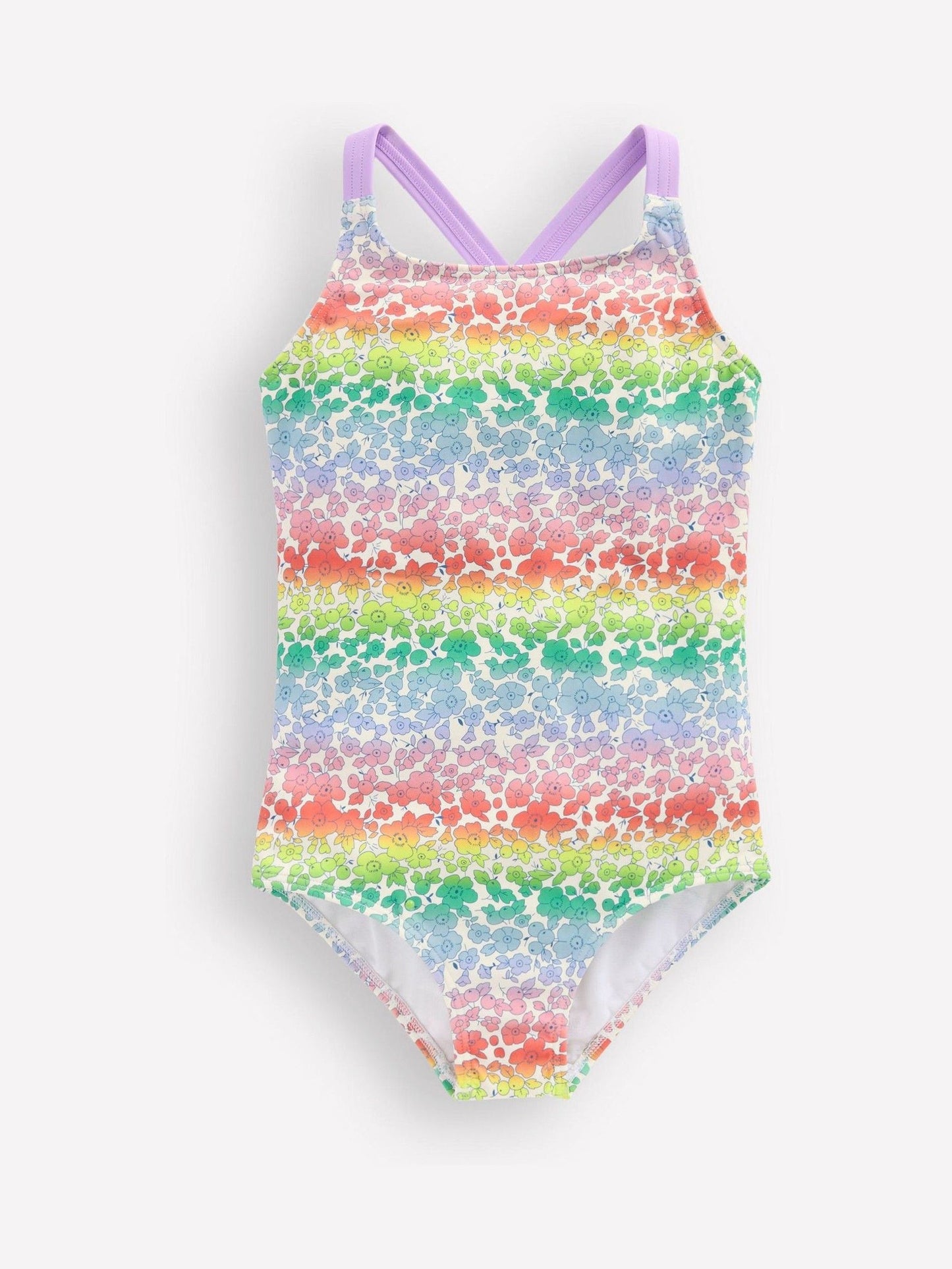 Boden Pink Cross-Back Printed Swimsuit image 1