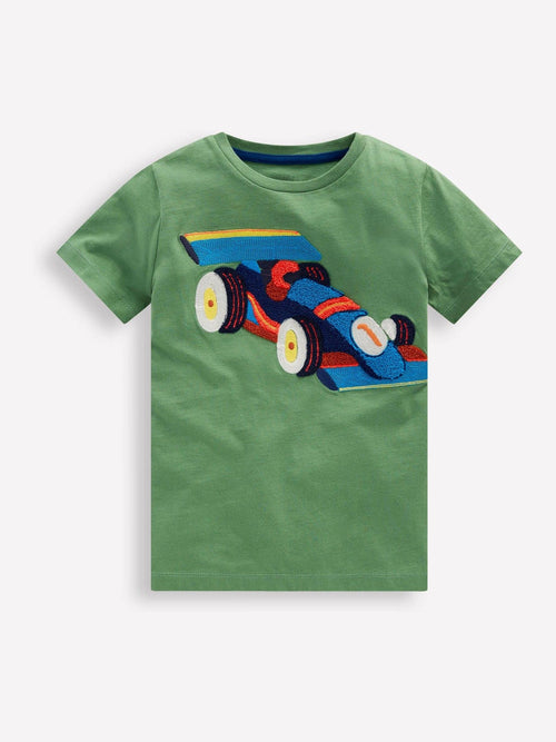 Boden Green Short Sleeve Appliqué T-Shirt image 1