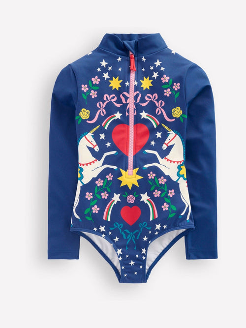 Dsiney Kidz - Boden Blue Fun Long Sleeve Swimsuit image 1