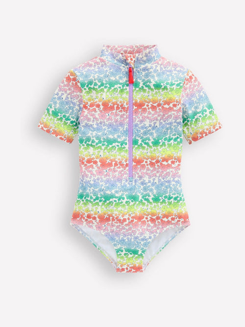 Boden Pink Short Sleeve Swimsuit image 1