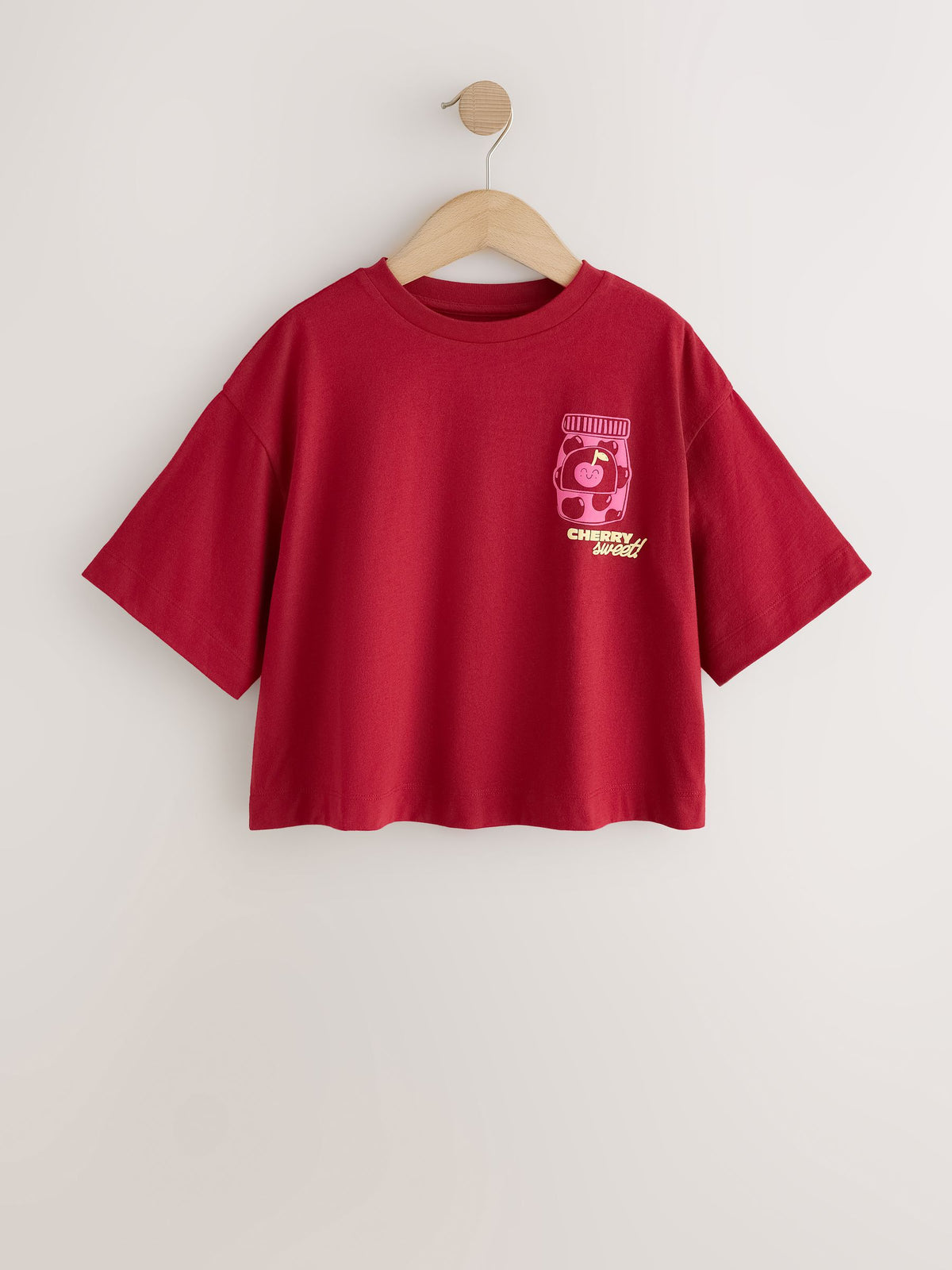 Red Cherry Oversized Graphic Print T-Shirt (3-16yrs) - image 6