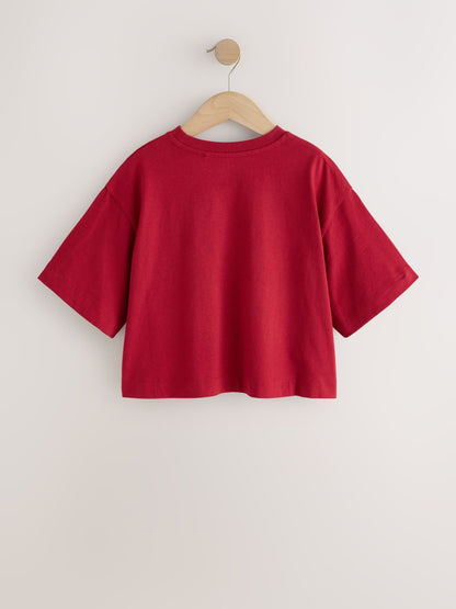 Red Cherry Oversized Graphic Print T-Shirt (3-16yrs) - image 7