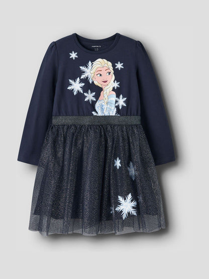 Name It Navy Sparkle Frozen Disney Tulle Dress image 1