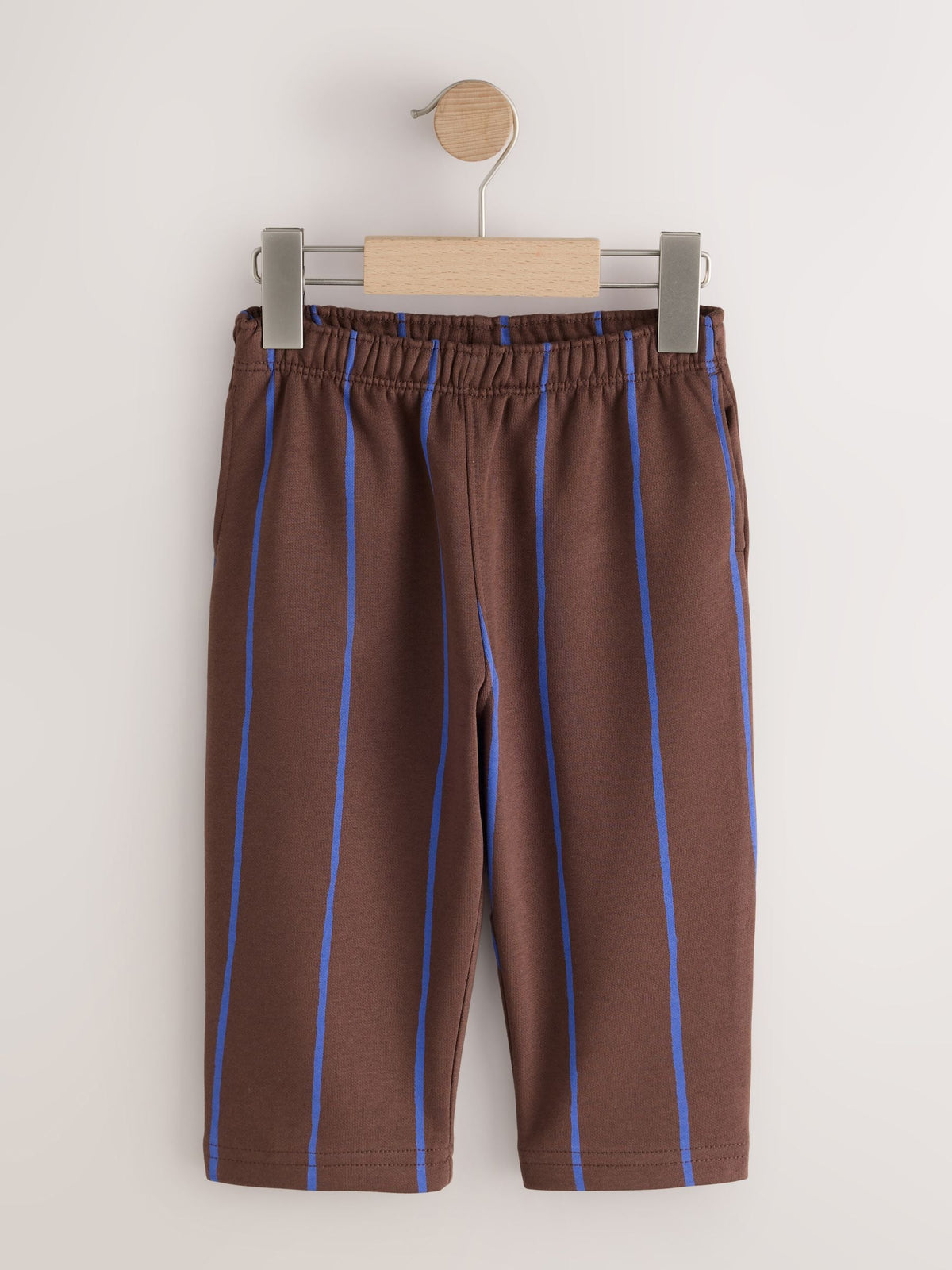 Dsiney Kidz - Blue/Brown Stripe Single Wide Leg Jersey Joggers (3mths-7yrs) image 1
